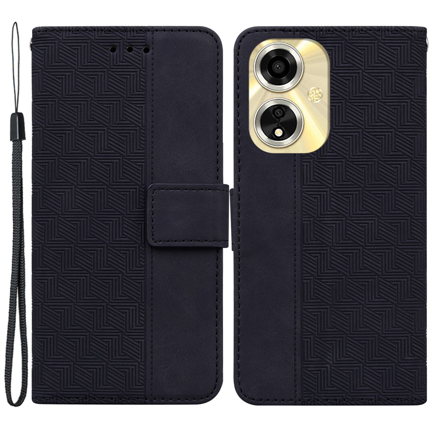 For Oppo A59 5G / A2m 5G Case Geometry Imprinted Leather Phone Cover with Wallet For Oppo A59 5G / A2m 5G Case Geometry Imprinted Leather Phone Cover with Wallet